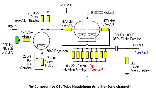 Schematic of amplifier.