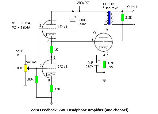 Schematic of amplifier.