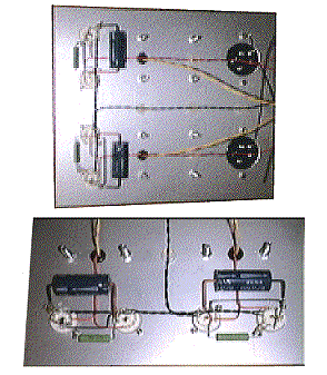 Underside of amplifier chassis.